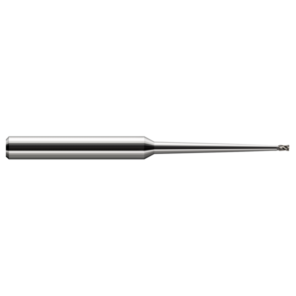 Harvey Tool Miniature End Mill - 4 Flute - Square, 0.0470" (3/64), Neck Length: 0.0705" 30847